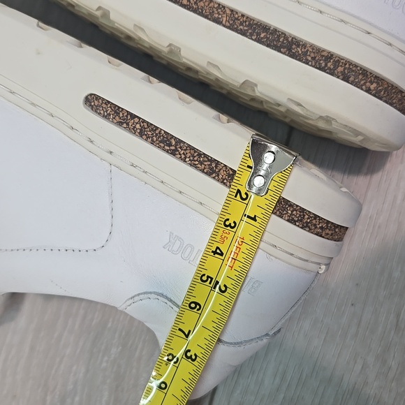 Birkenstock Women White Leather Lace Up Sneakers Shoes Sz 38/7 Regular - Picture 11 of 13